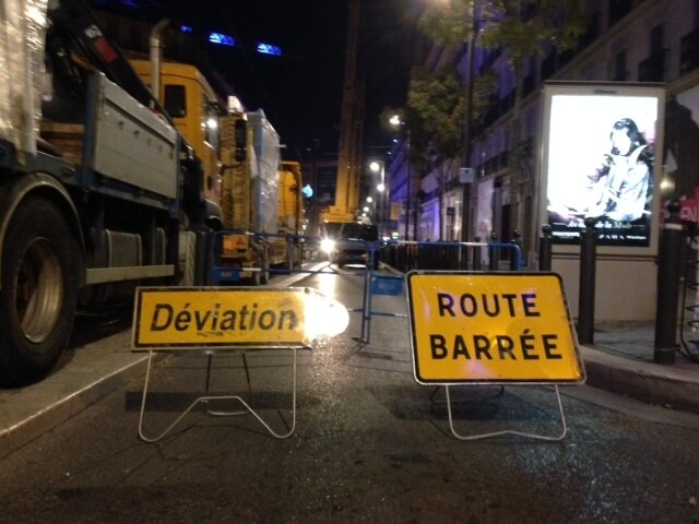 Location de panneaux de signalisation temporaires de chantier